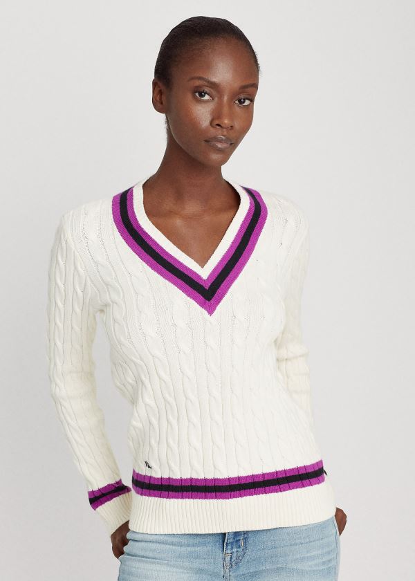 Women's Ralph Lauren Cotton Cricket Sweater | 093465NOR